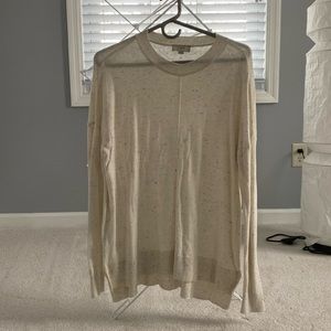 Loft white top with blue and yellow specks. Size medium. Great condition.